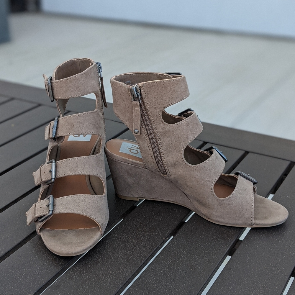 Dolce Vita buckle wedge sandal
